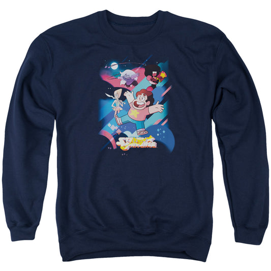 STEVEN UNIVERSE : GROUP SHOT ADULT CREW SWEAT Navy 2X