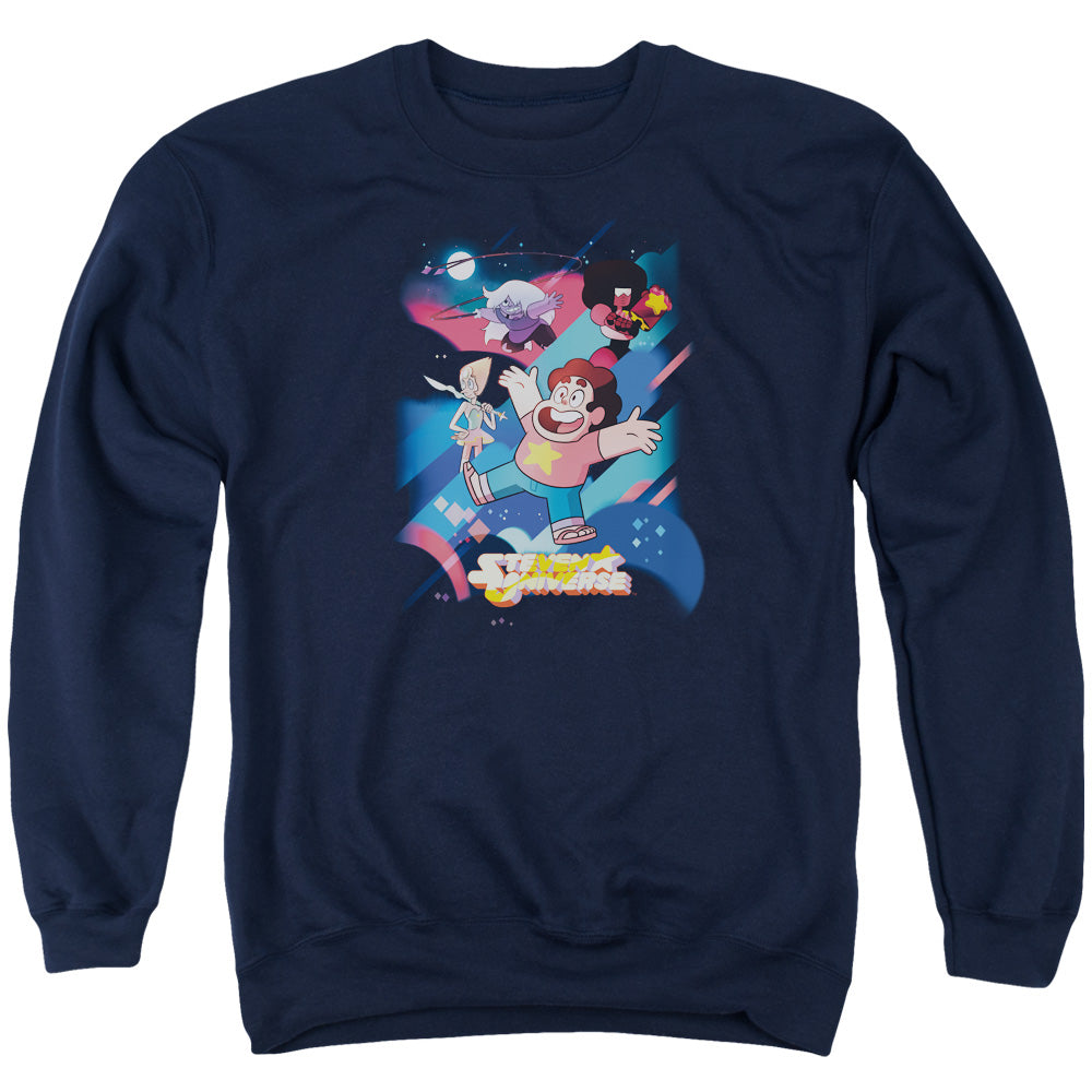 STEVEN UNIVERSE : GROUP SHOT ADULT CREW SWEAT Navy XL