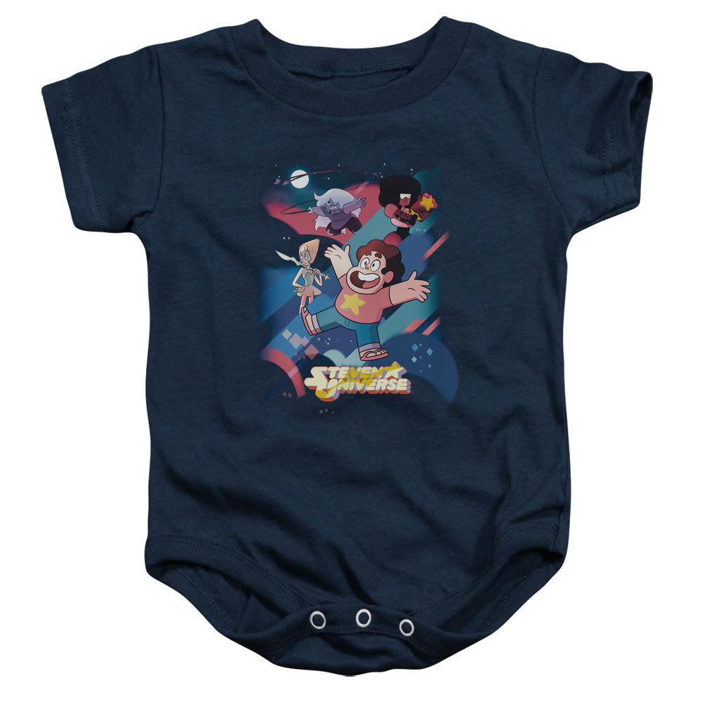 STEVEN UNIVERSE : GROUP SHOT INFANT SNAPSUIT Navy LG (18 Mo)