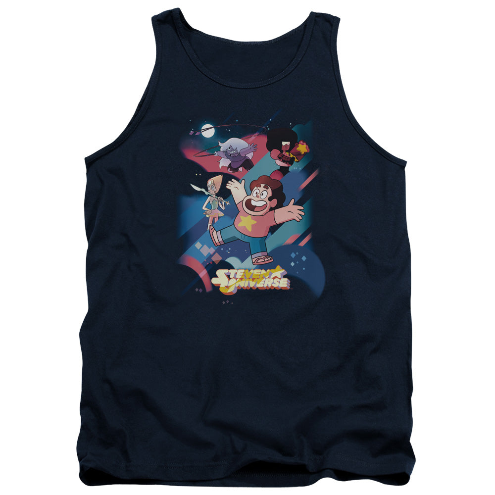 STEVEN UNIVERSE : GROUP SHOT ADULT TANK Navy 2X