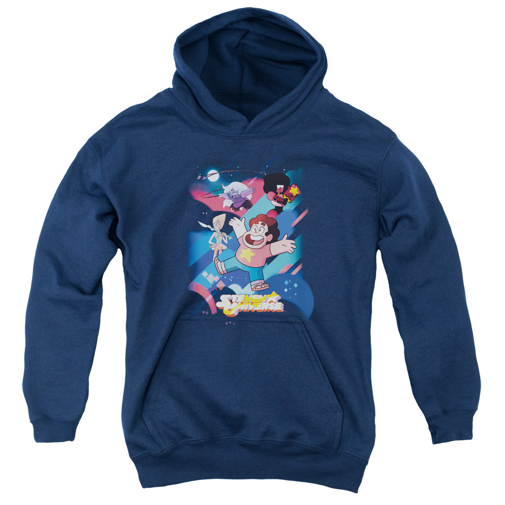 STEVEN UNIVERSE : GROUP SHOT YOUTH PULL OVER HOODIE Navy LG