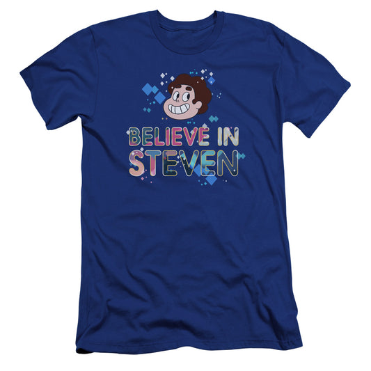 STEVEN UNIVERSE : BELIEVE PREMIUM ADULT RINGSPUN COTTON SHORT SLEEVE Royal Blue 2X