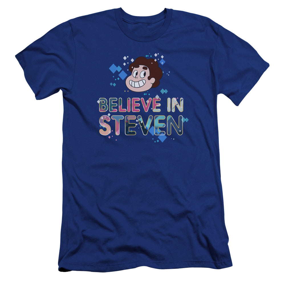 STEVEN UNIVERSE : BELIEVE PREMIUM ADULT RINGSPUN COTTON SHORT SLEEVE Royal Blue XL