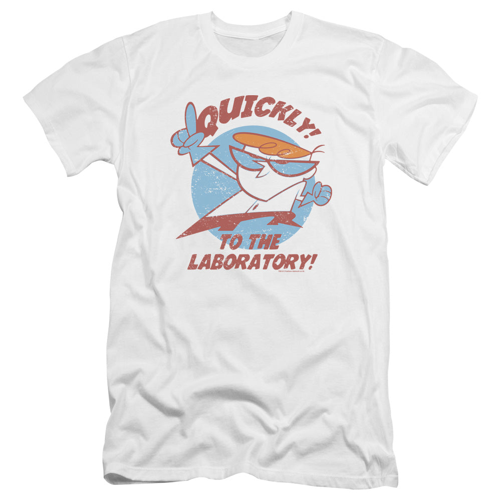 DEXTER'S LABORATORY : QUICKLY PREMIUM CANVAS ADULT SLIM FIT 30\1 WHITE 2X