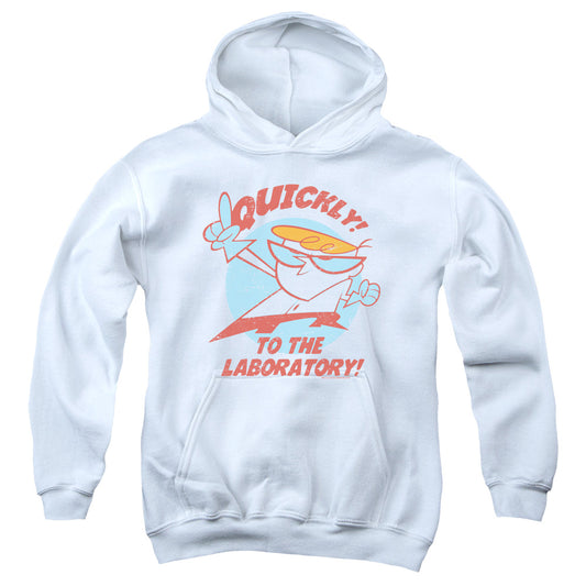 DEXTER'S LABORATORY : QUICKLY YOUTH PULL OVER HOODIE WHITE LG