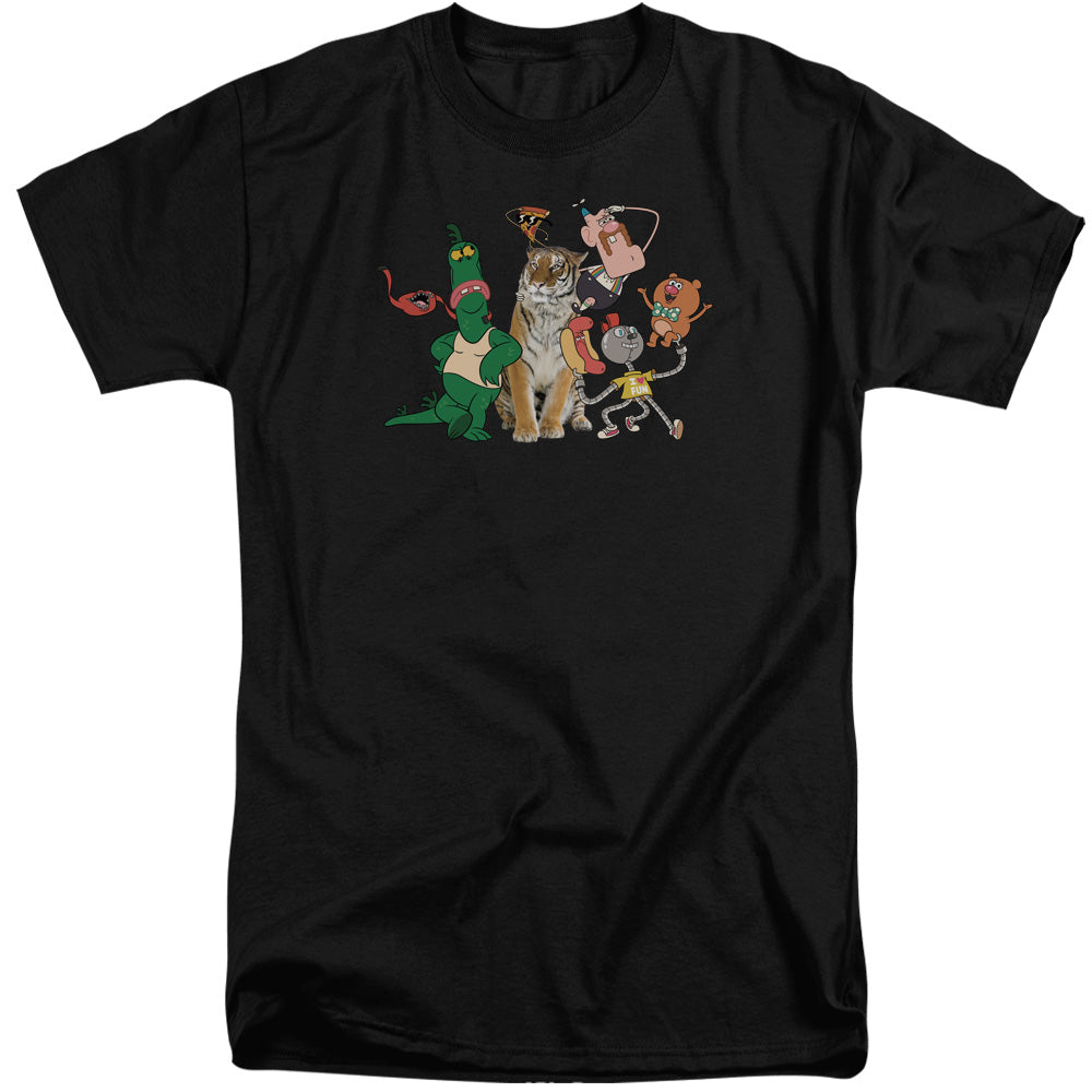 UNCLE GRANDPA : GROUP ADULT TALL FIT SHORT SLEEVE Black 2X