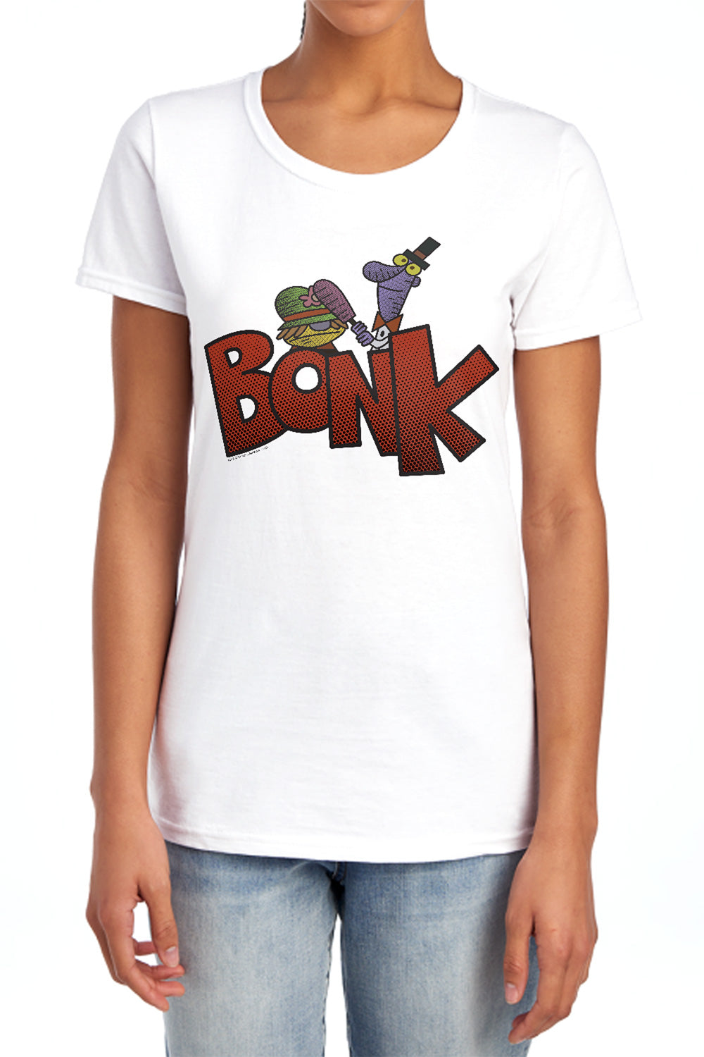 DEXTER'S LABORATORY : BONK S\S WOMENS TEE ATHLETIC HEATHER XL