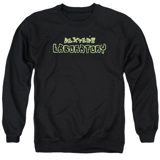 DEXTER'S LABORATORY : DEXTER'S LOGO ADULT CREW NECK SWEATSHIRT BLACK 2X