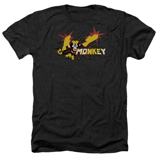 DEXTER'S LABORATORY : MONKEY ADULT HEATHER BLACK 2X