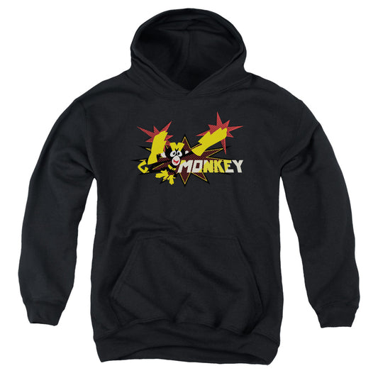 DEXTER'S LABORATORY : MONKEY YOUTH PULL OVER HOODIE Black LG