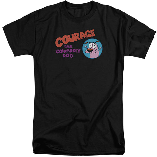 COURAGE THE COWARDLY DOG : COURAGE LOGO S\S ADULT TALL BLACK 2X