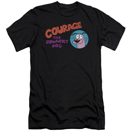 COURAGE THE COWARDLY DOG : COURAGE LOGO PREMIUM CANVAS ADULT SLIM FIT 30\1 BLACK 2X