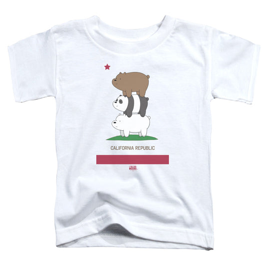 WE BARE BEARS : CALI STACK S\S TODDLER TEE White LG (4T)