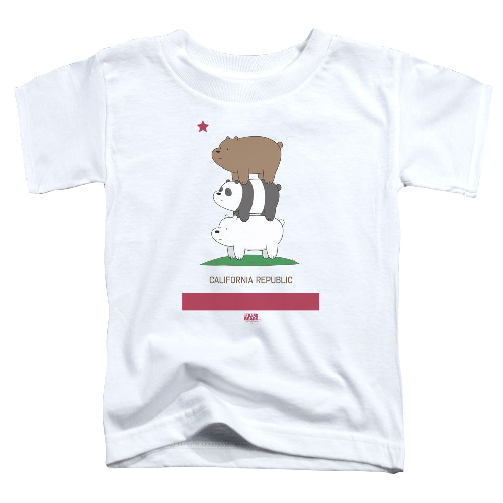 WE BARE BEARS : CALI STACK TODDLER SHORT SLEEVE White XL (5T)