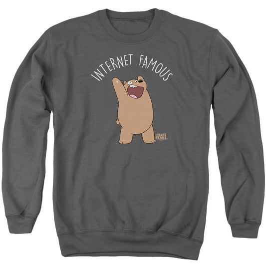 WE BARE BEARS : INTERNET FAMOUS ADULT CREW SWEAT Charcoal 2X