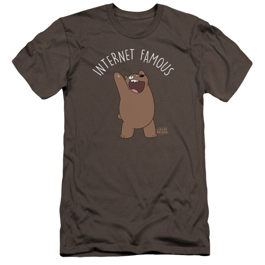 WE BARE BEARS : INTERNET FAMOUS PREMIUM ADULT RINGSPUN COTTON SHORT SLEEVE Charcoal 2X