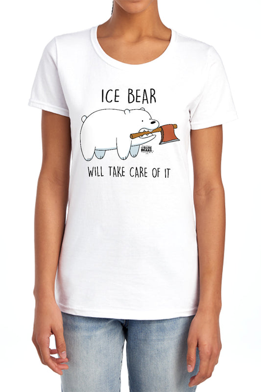 WE BARE BEARS : TAKE CARE OF IT S\S WOMENS TEE Light Blue 2X