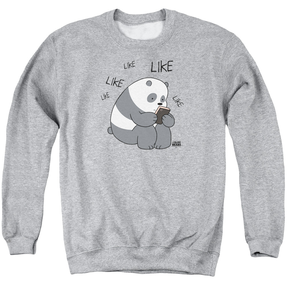 WE BARE BEARS : LIKE LIKE LIKE ADULT CREW SWEAT Athletic Heather 2X