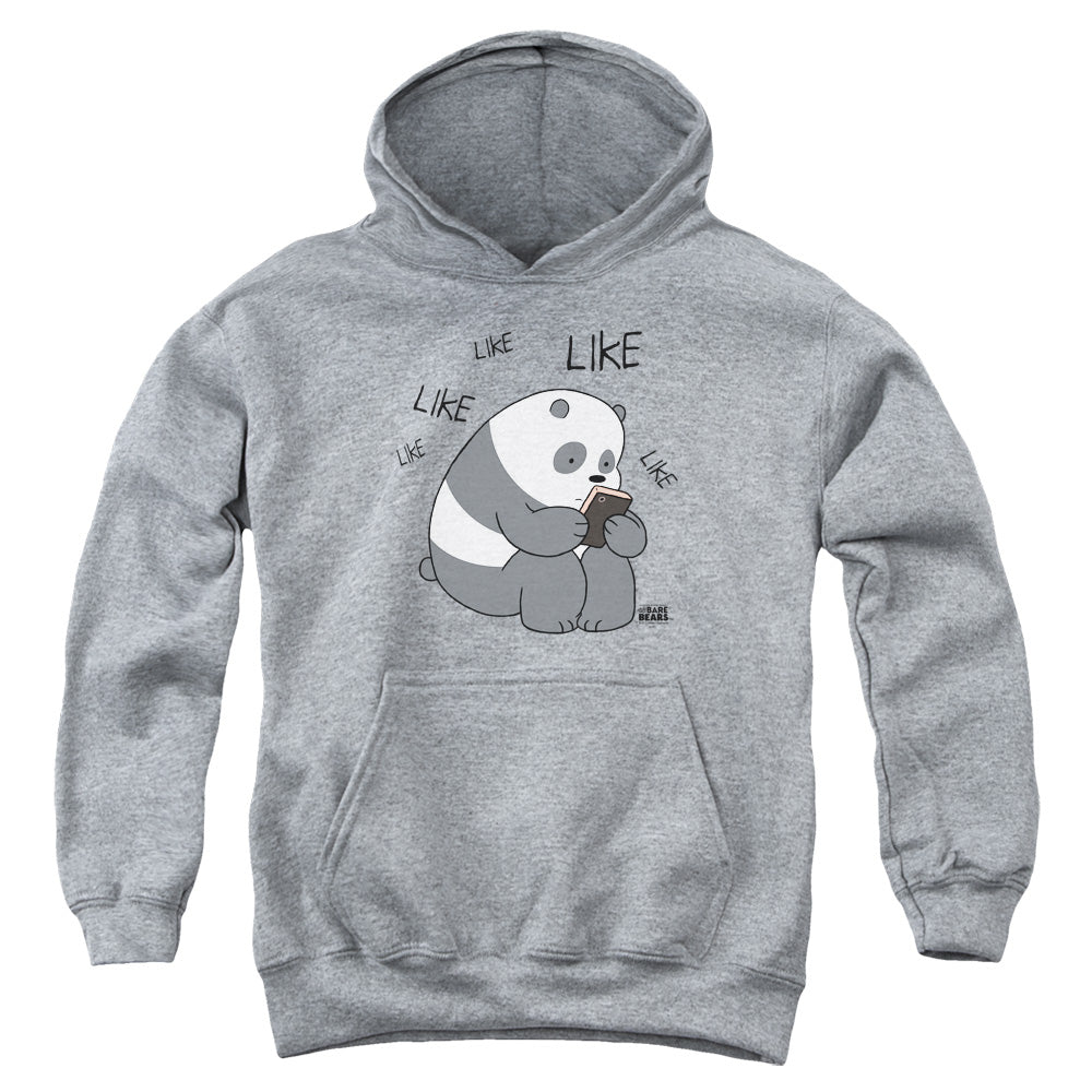 WE BARE BEARS : LIKE LIKE LIKE YOUTH PULL OVER HOODIE Athletic Heather LG