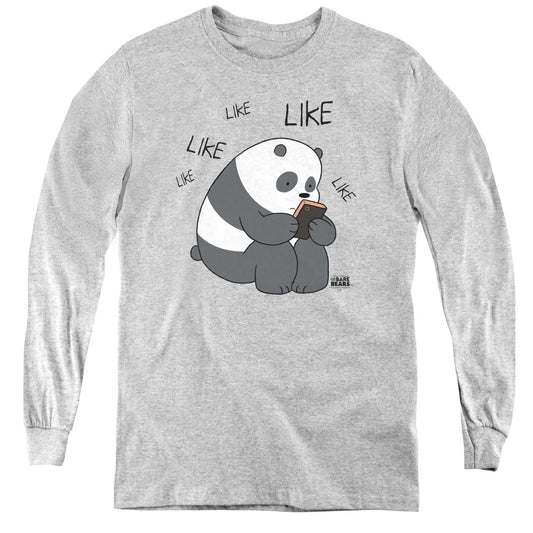 WE BARE BEARS : LIKE LIKE LIKE L\S YOUTH ATHLETIC HEATHER LG