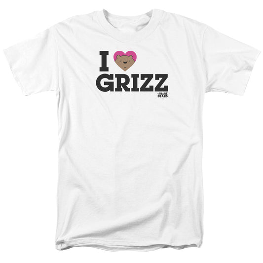 WE BARE BEARS : HEART GRIZZ S\S ADULT 18\1 White 2X