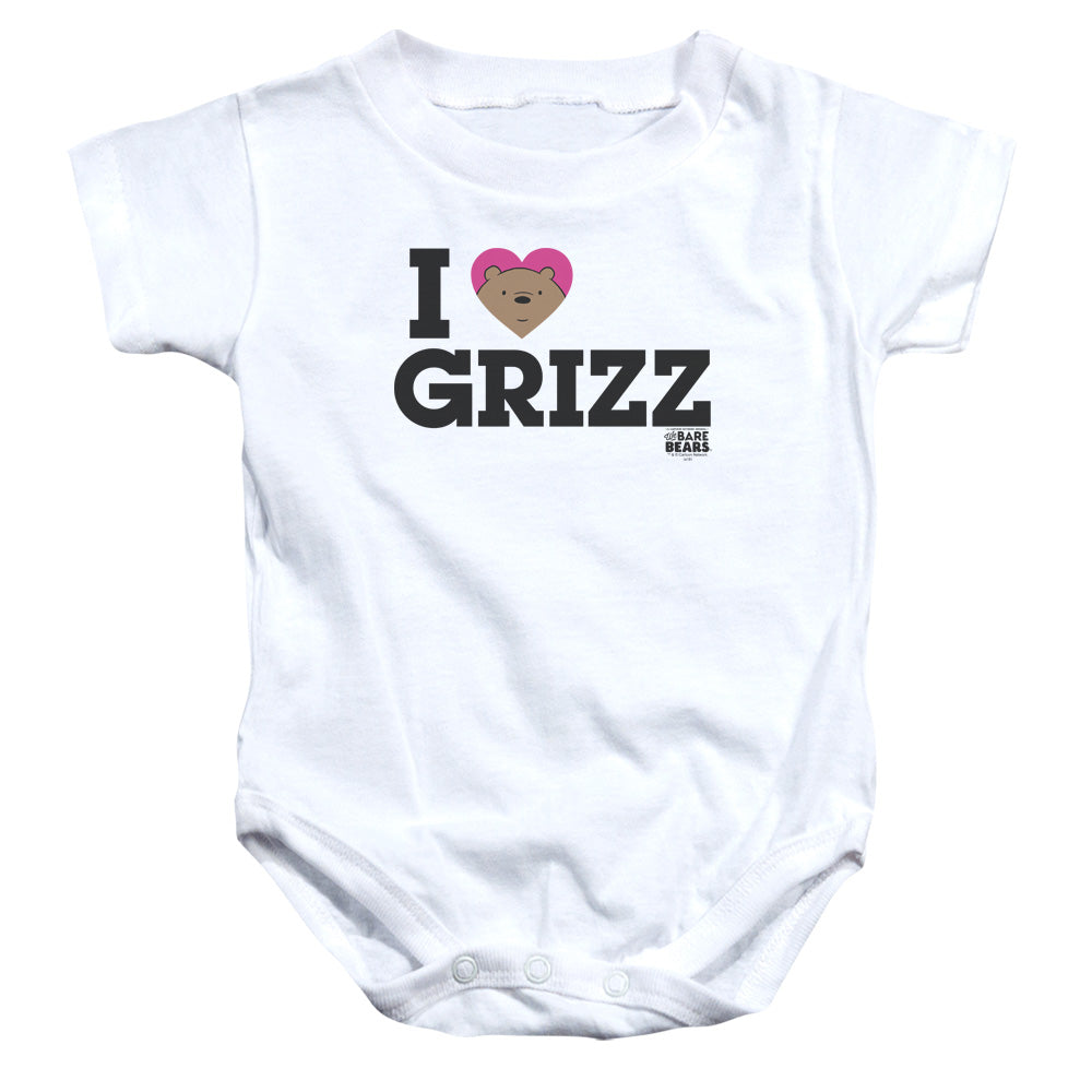 WE BARE BEARS : HEART GRIZZ INFANT SNAPSUIT White MD (12 Mo)