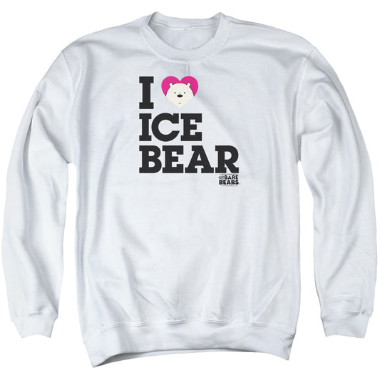 WE BARE BEARS : HEART ICE BEAR ADULT CREW SWEAT White 2X