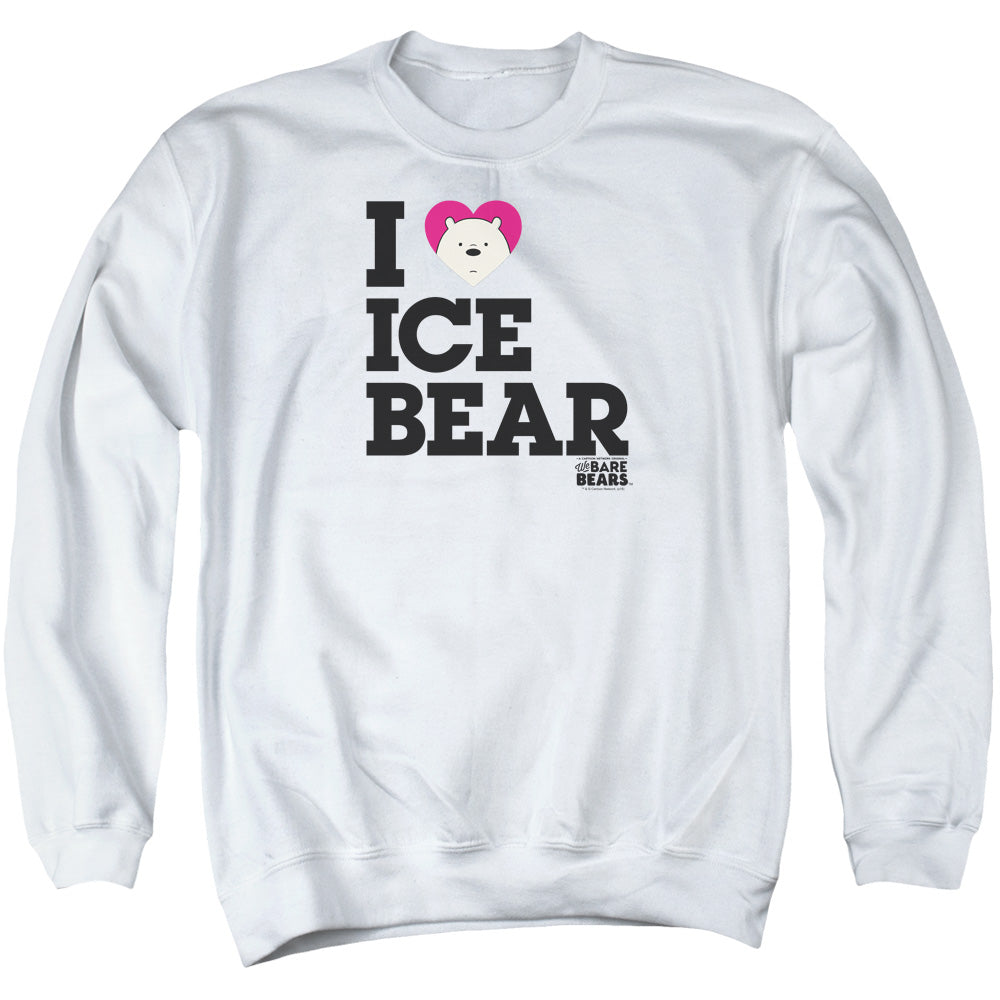 WE BARE BEARS : HEART ICE BEAR ADULT CREW SWEAT White MD