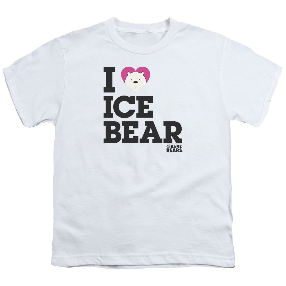 WE BARE BEARS : HEART ICE BEAR S\S YOUTH 18\1 White LG