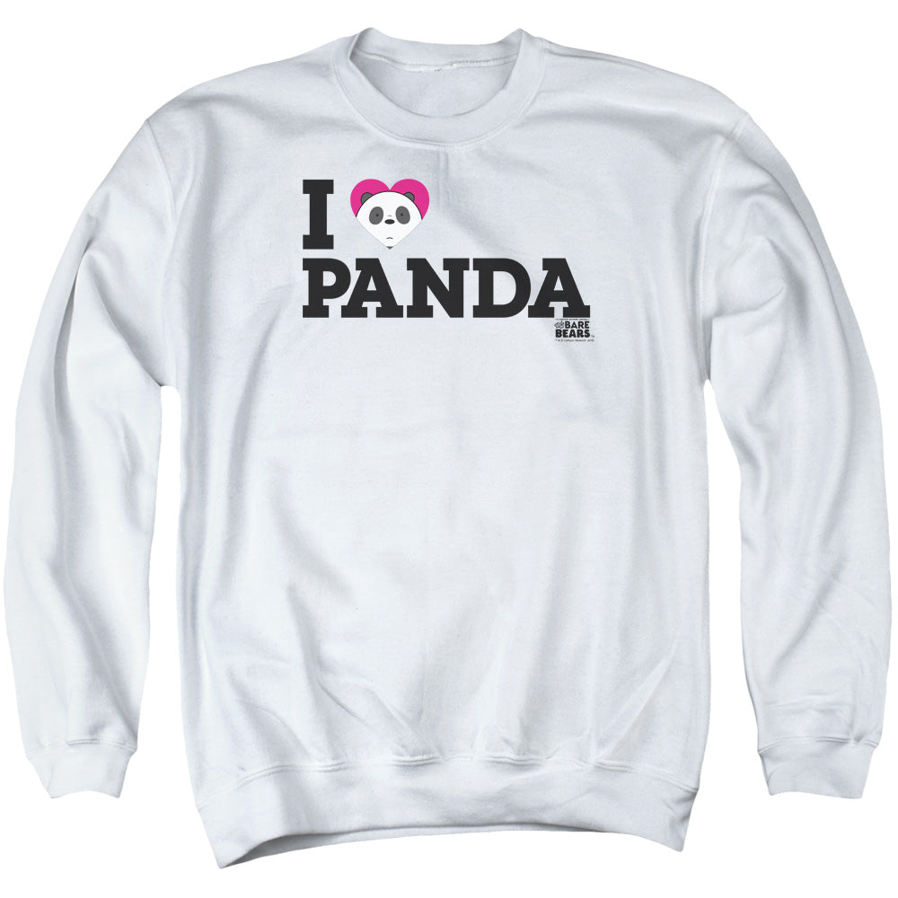 WE BARE BEARS : HEART PANDA ADULT CREW SWEAT White 2X