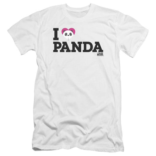 WE BARE BEARS : HEART PANDA PREMIUM ADULT RINGSPUN COTTON SHORT SLEEVE White LG