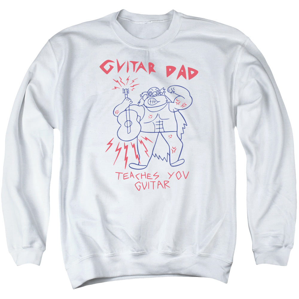 STEVEN UNIVERSE : GUITAR DAD ADULT CREW SWEAT White LG