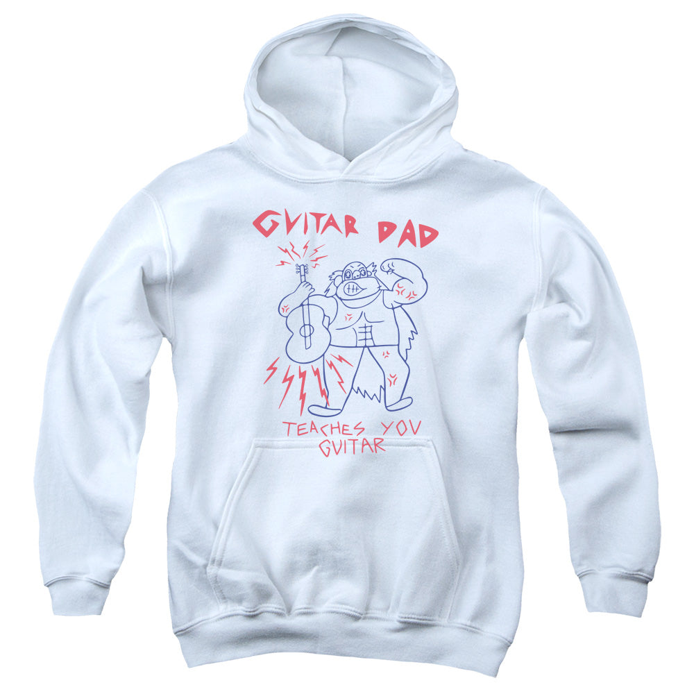 STEVEN UNIVERSE : GUITAR DAD YOUTH PULL OVER HOODIE White LG