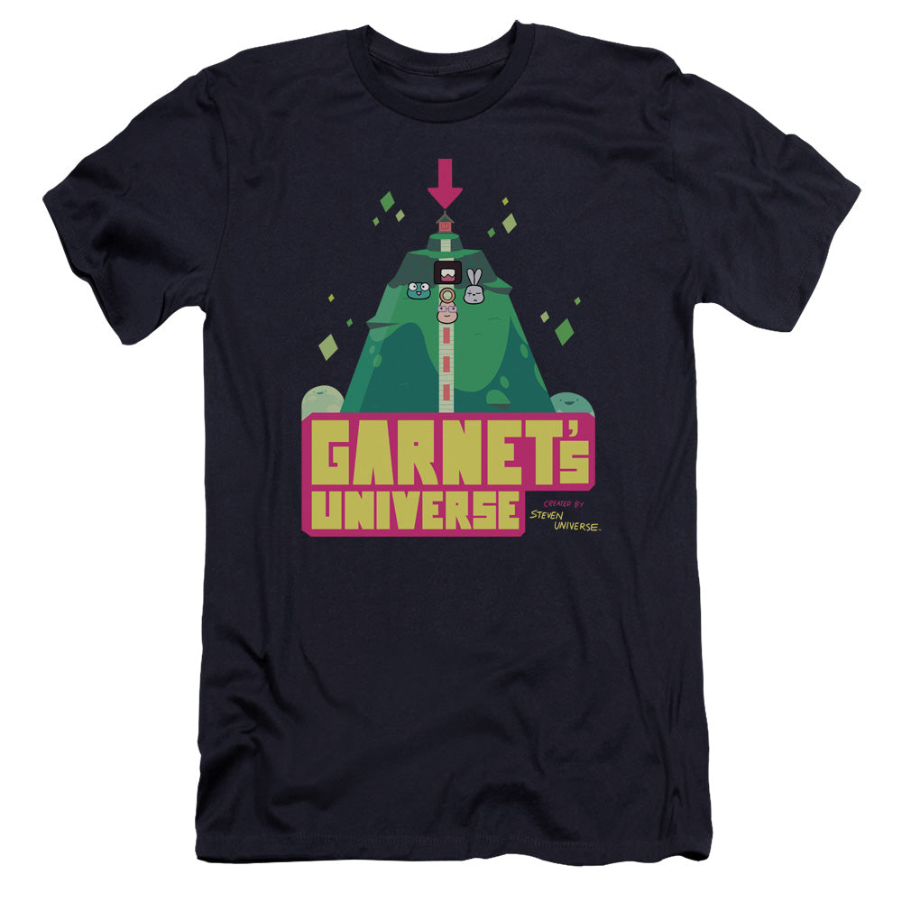 STEVEN UNIVERSE : GARNET'S UNIVERSE PREMIUM ADULT RINGSPUN COTTON SHORT SLEEVE Navy 2X