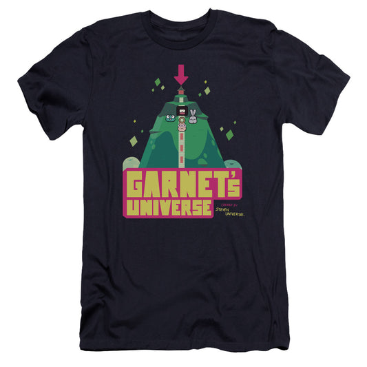 STEVEN UNIVERSE : GARNET'S UNIVERSE PREMIUM ADULT RINGSPUN COTTON SHORT SLEEVE Navy MD