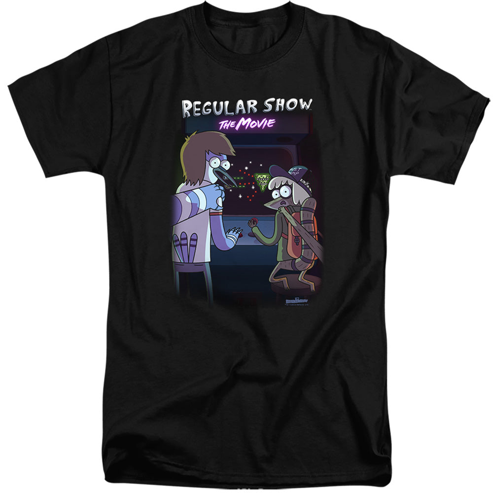 REGULAR SHOW : RS THE MOVIE ADULT TALL FIT SHORT SLEEVE Black 2X