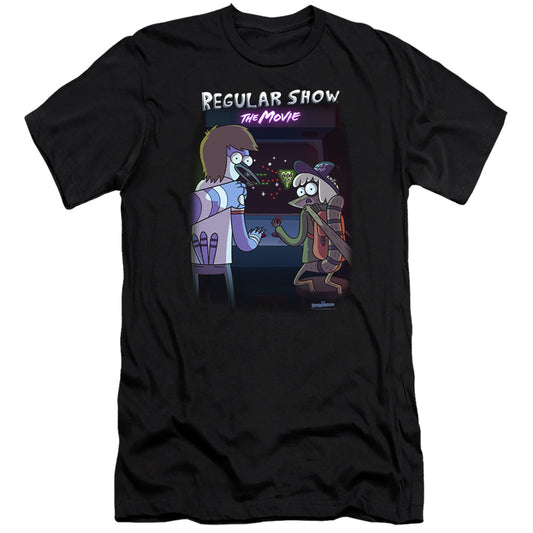 REGULAR SHOW : RS THE MOVIE PREMIUM ADULT RINGSPUN COTTON SHORT SLEEVE Black 2X