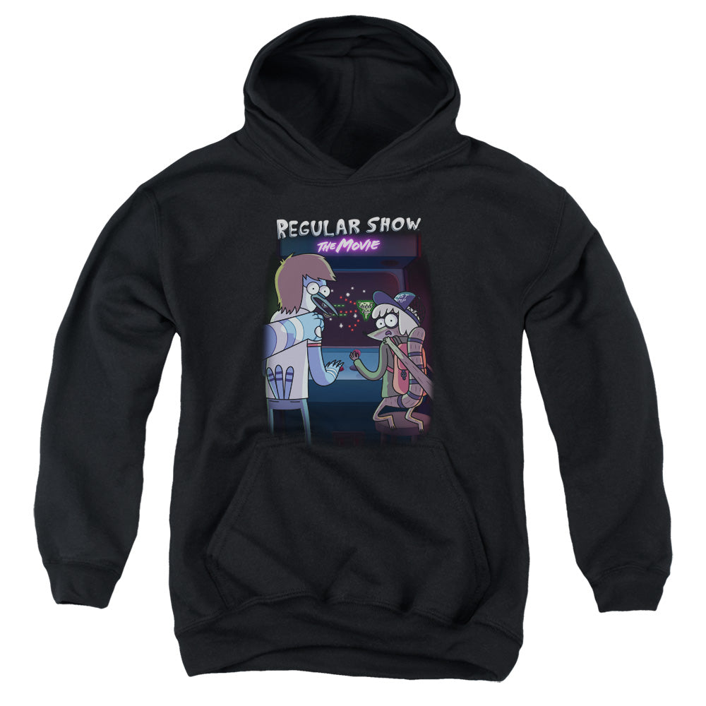 REGULAR SHOW : RS THE MOVIE YOUTH PULL OVER HOODIE Black LG