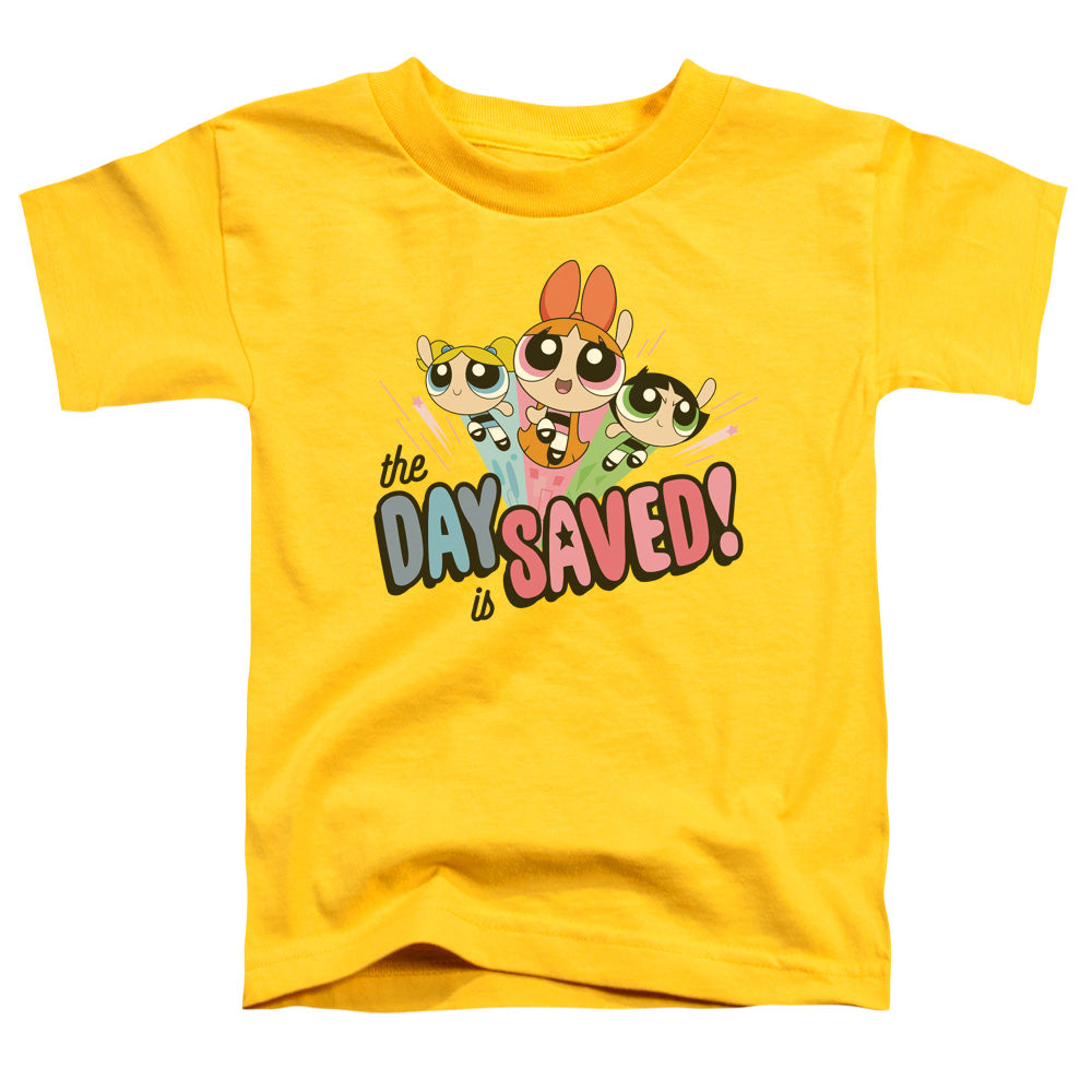 POWERPUFF GIRLS : THE DAY IS SAVED S\S TODDLER TEE Yellow MD (3T)