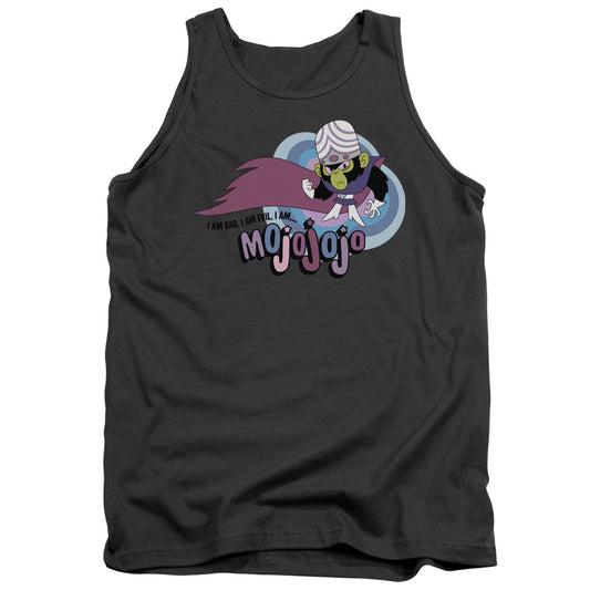 POWERPUFF GIRLS : I AM BAD I AM EVIL ADULT TANK Charcoal 2X