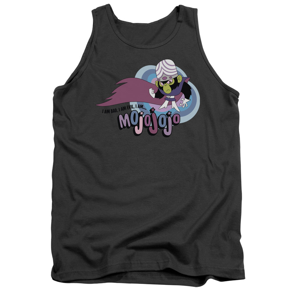 POWERPUFF GIRLS : I AM BAD I AM EVIL ADULT TANK Charcoal LG