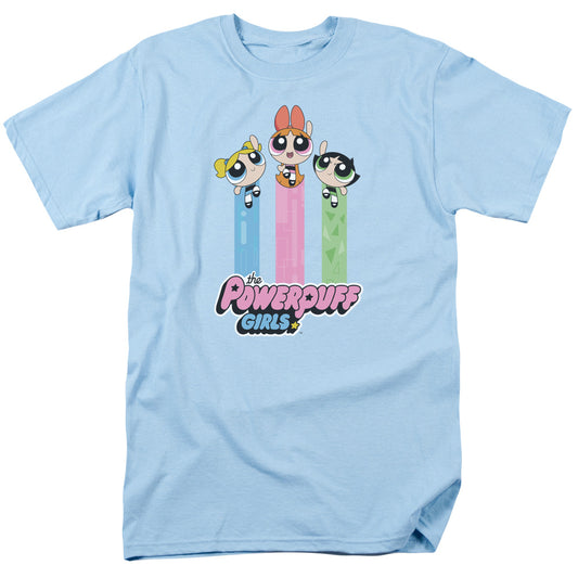 POWERPUFF GIRLS : THE GIRLS FLY S\S ADULT 18\1 Light Blue XL