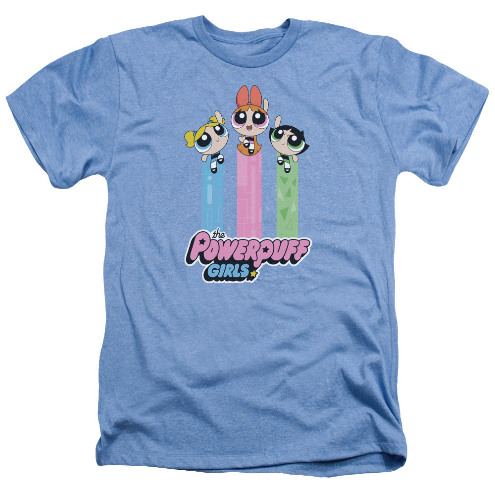 POWERPUFF GIRLS : THE GIRLS FLY ADULT HEATHER Light Blue 2X