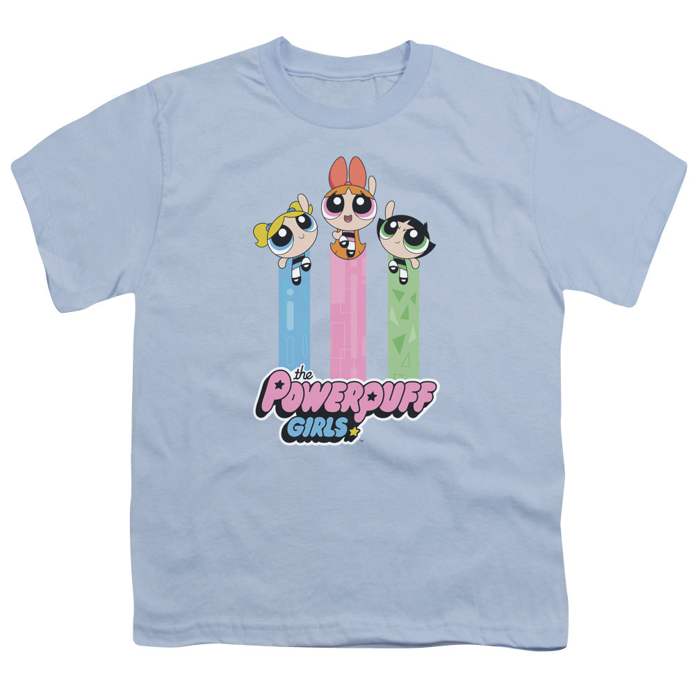 POWERPUFF GIRLS : THE GIRLS FLY S\S YOUTH 18\1 Light Blue LG