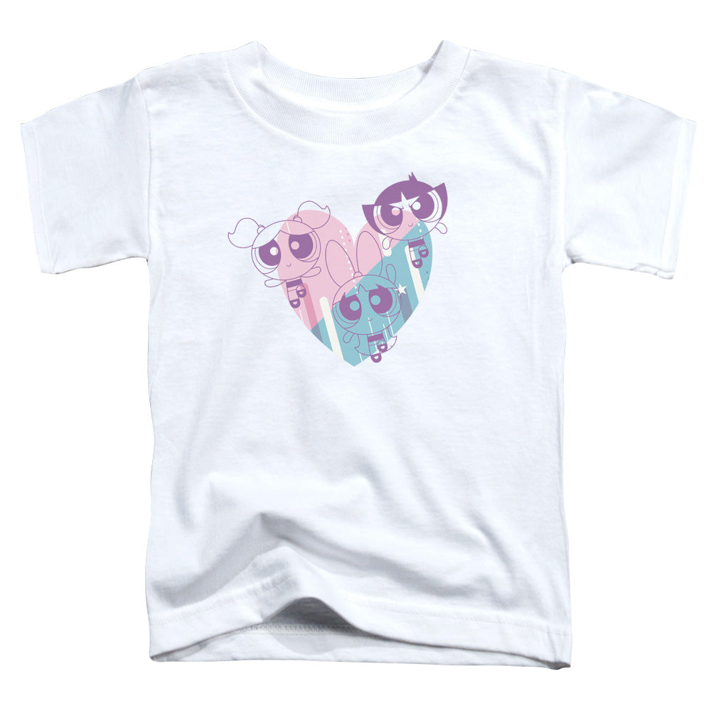 POWERPUFF GIRLS : POWERPUFF HEART S\S TODDLER TEE White MD (3T)