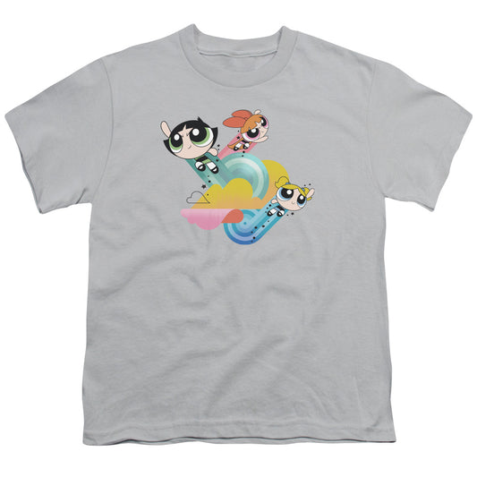 POWERPUFF GIRLS : SPIRAL STREAKS S\S YOUTH 18\1 Silver XL