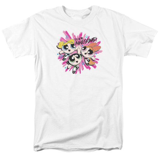 POWERPUFF GIRLS : TEAM AWESOME S\S ADULT 18\1 White 5X