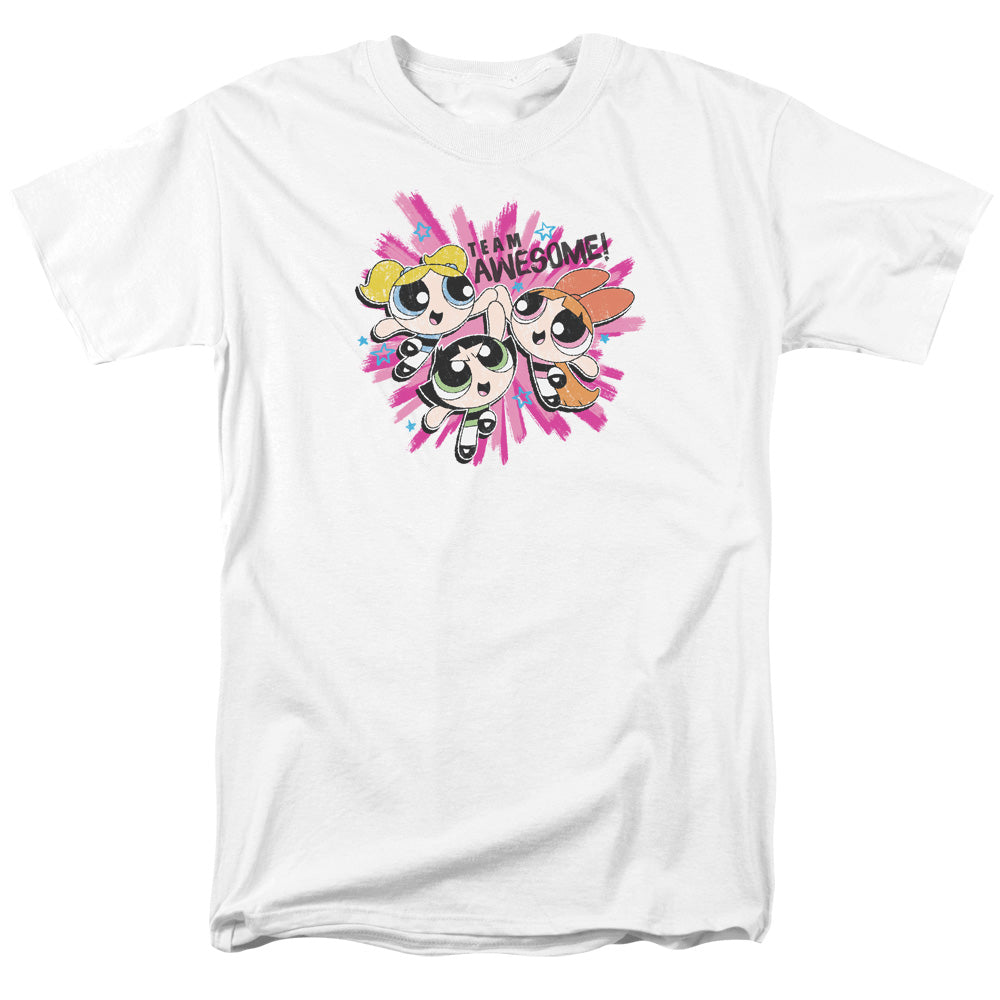 POWERPUFF GIRLS : TEAM AWESOME S\S ADULT 18\1 White 3X