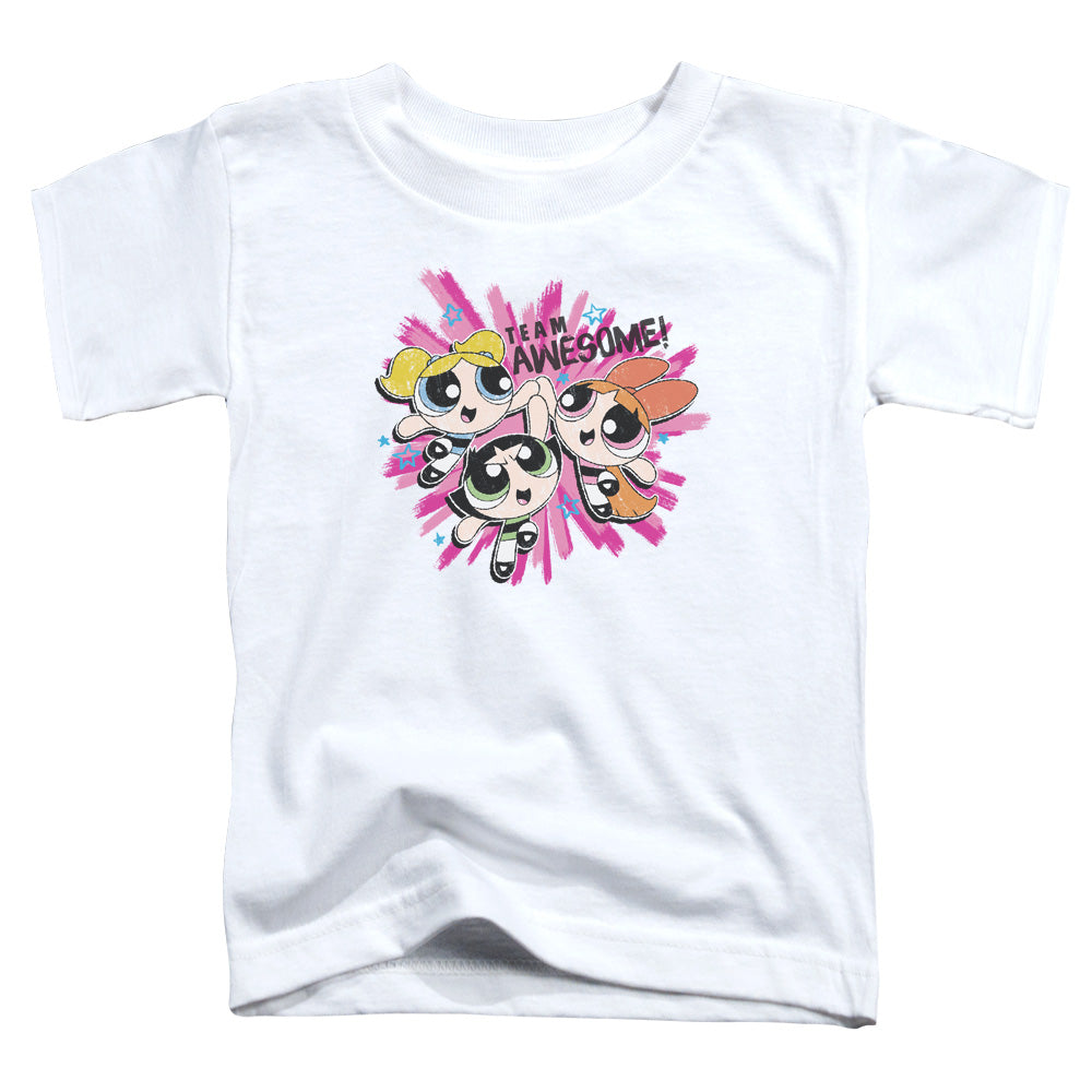 POWERPUFF GIRLS : TEAM AWESOME S\S TODDLER TEE White LG (4T)