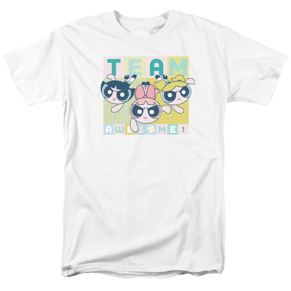 POWERPUFF GIRLS : AWESOME BLOCK S\S ADULT 18\1 White 3X